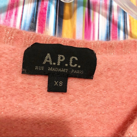 A.P.C. Salmon Pink wool blend tunic sweater - Picture 4 of 6